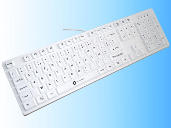 Clavier médical étanche silicone à touches mécaniques série CleanType