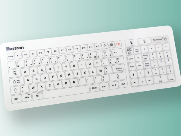 Bastron® B45 - Le clavier tactile capacitif en verre USB, RF 2,4 GHz et Bluetooth®