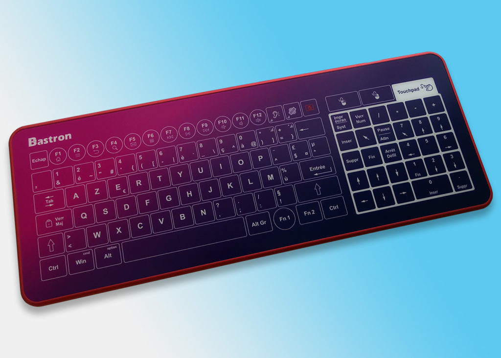 Clavier Bastron B10 filaire rouge - Esthétique soignée