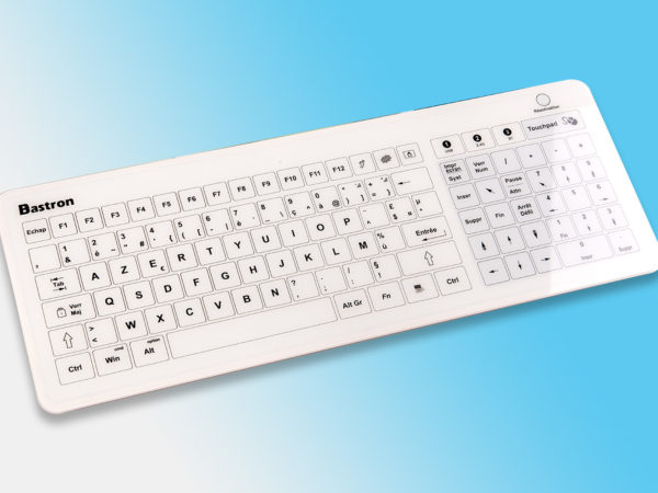 Bastron® B45 - Le clavier tactile capacitif en verre USB, RF 2,4 GHz et Bluetooth®