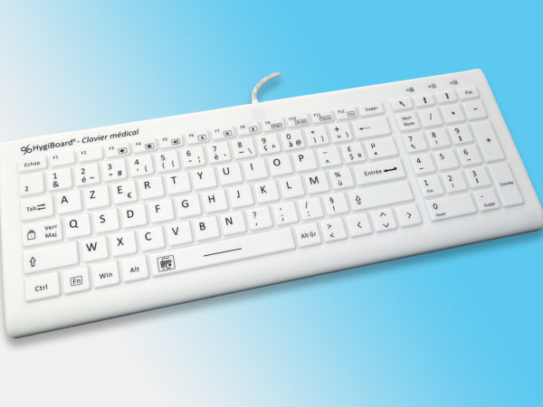 Clavier médical en silicone HygiBoard® Basic