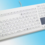 Clavier lavable avec touchpad série InduProof Advanced – Blanc