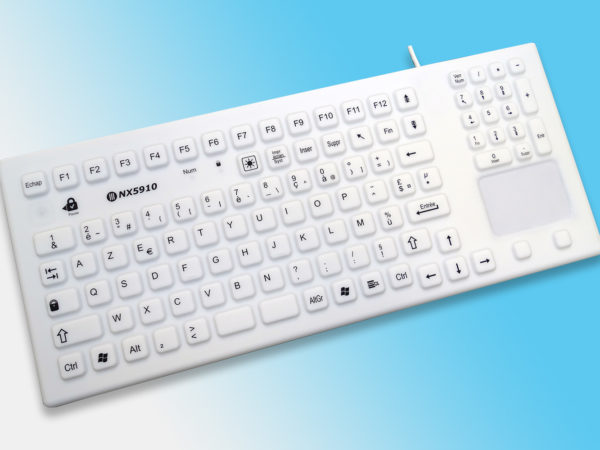 Clavier lavable rétroéclairé avec touchpad série InduProof Smart